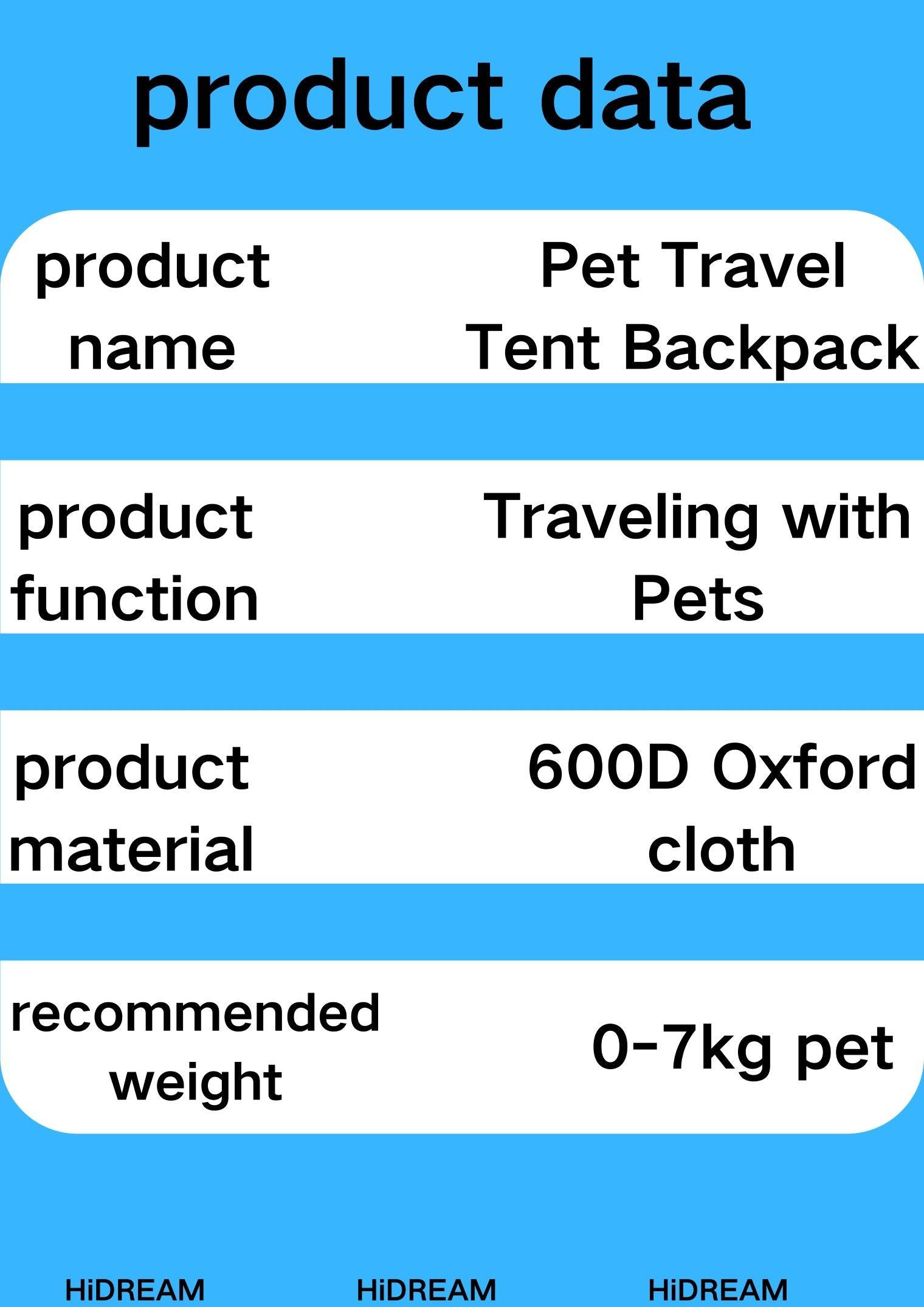 Pet Travel Tent Backpack - Delta Pet Joyrides